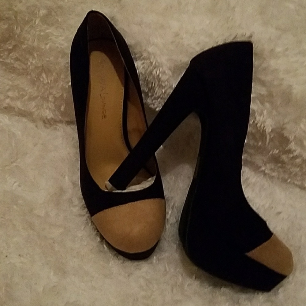 Black and tan heels